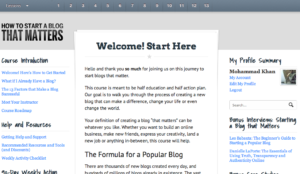 Start a blog that matters Review