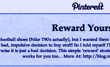 Reward Yourself Pinterest Board